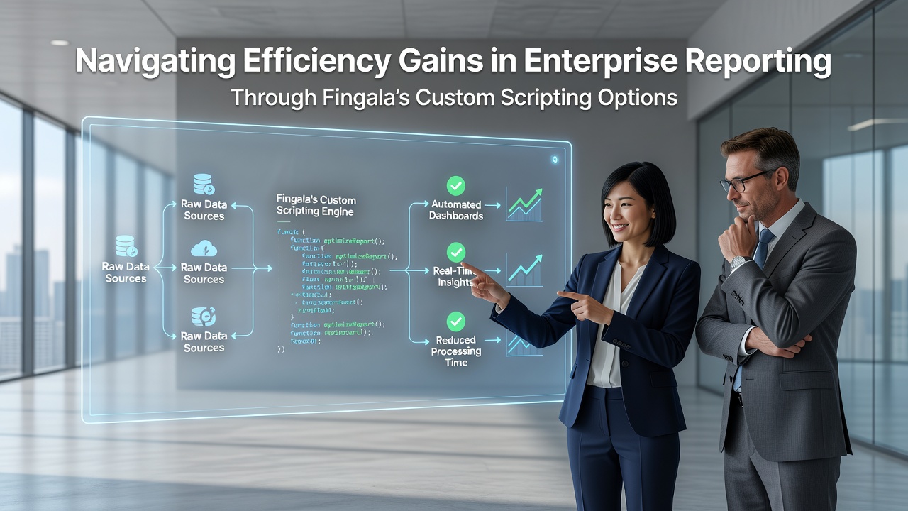 Enterprise team reviewing automated reports generated via Fingala custom scripts